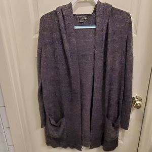 Barefoot Dreams open front, hooded sweater M